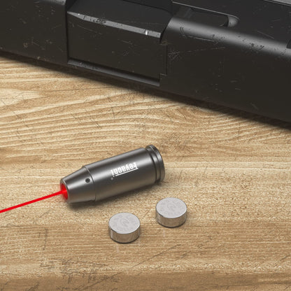 Feyachi Bore Sight 9mm Red Laser Zeroing Boresighter with 3 Sets of Batteries(Grey)