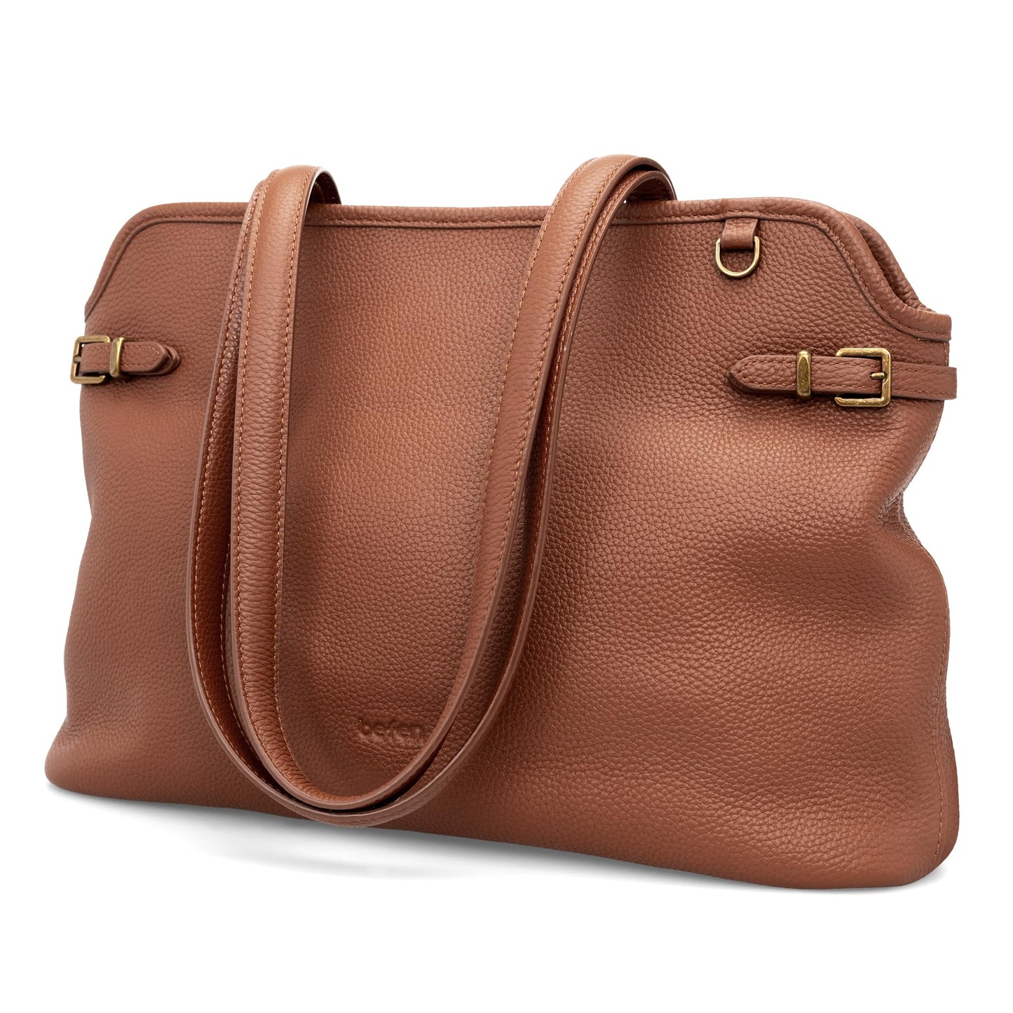 befen Deep Brown Vintage Leather Tote Bag for Women Medium, Soft Satchel Handbag Designer Style Purse