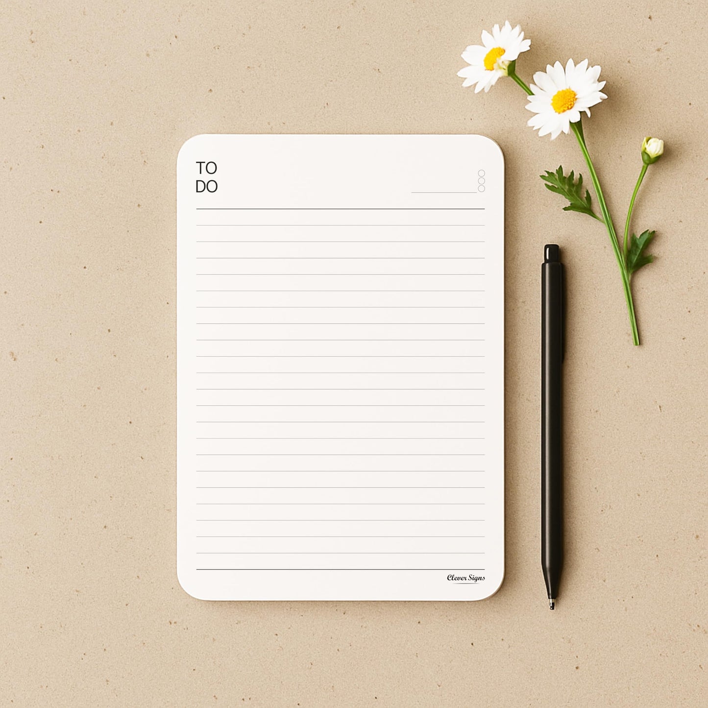 To Do List Notepad – (2 Pack, 50 Sheet Each) A5 Size (8.3"x5.8") Premium Thick Paper With Cardboard Back Support, Undated Daily Planner Notepad, Daily To Do List Notebook, Ruled Pages, Deadline Column.