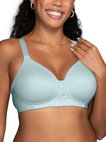 Vanity Fair Womens Full Figure Beauty Back Smoothing Bra, 4 Way Stretch Fabric, Lightly Lined Cups Up to H
