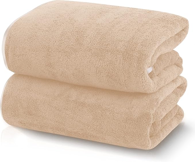 TENSTARS Silk Hemming Bath Towels