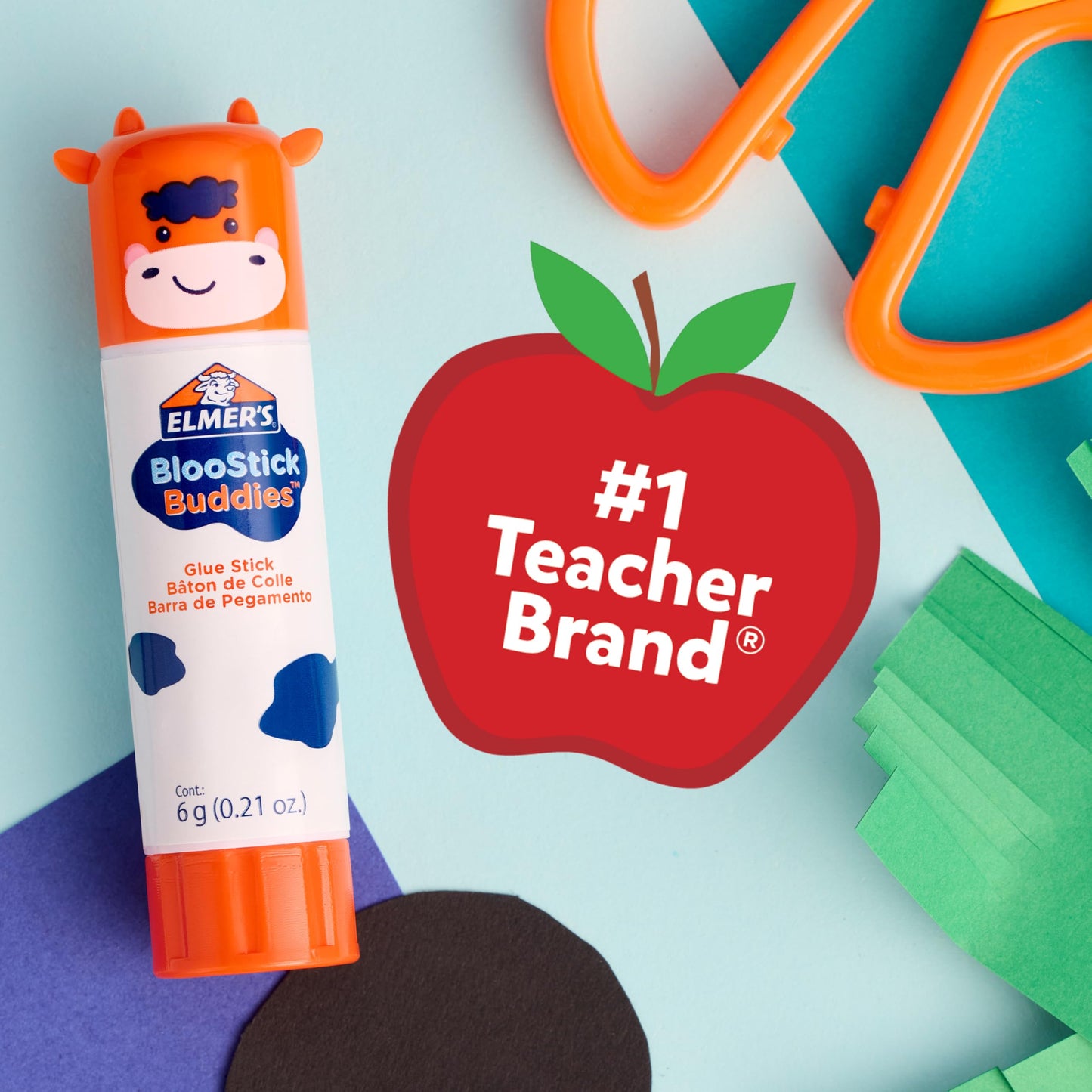 Elmer's Glue Stick Variety Pack, Featuring BlooStick Buddies, Disappearing Purple, and Scented Glue Sticks, Assorted, 30 Count, #1 Teacher Brand