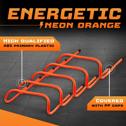 Yes4All Agility Speed Training, Agility Hurdles for Athletes, Speed and Agility Training Equipment for Soccer, Basketball, Football Hurdle Training – 10 Hurdles with Carry Strap