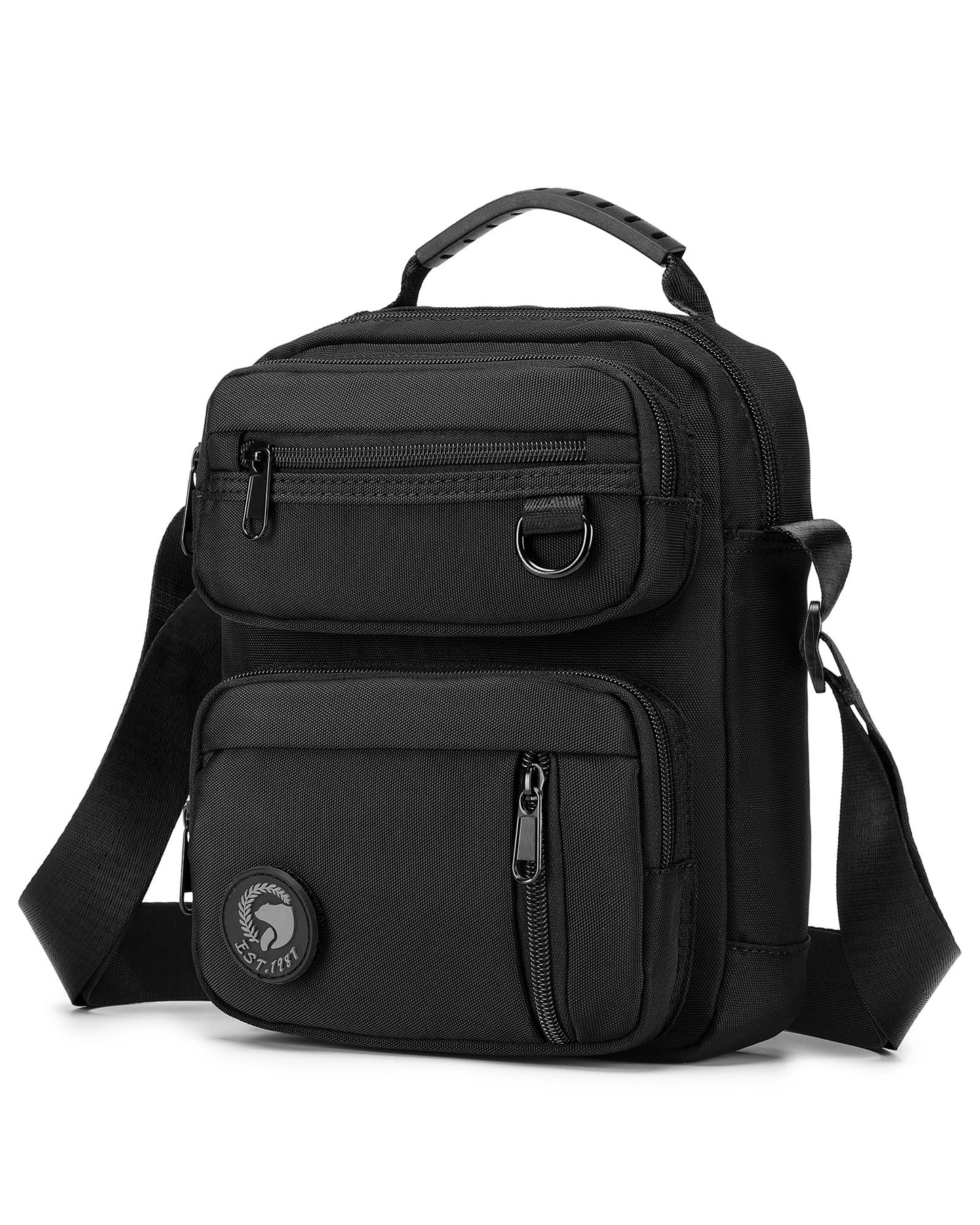 Nixjoro Men Purse for Crossbody Shoulder Satchel Messenger Bag for Father's Day Birthday Valentine Christmas Anniversary, Black