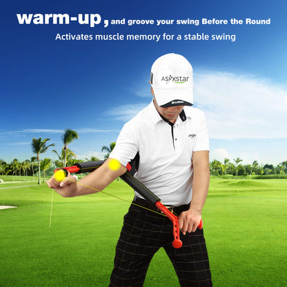 Asyxstar Golf Swing Trainer Aid - Golf Swing Training Aid,Golf Posture Correction Improving Gesture Golf Training Equipment, Golf Spinner Swing pro Plus Golf Trainer