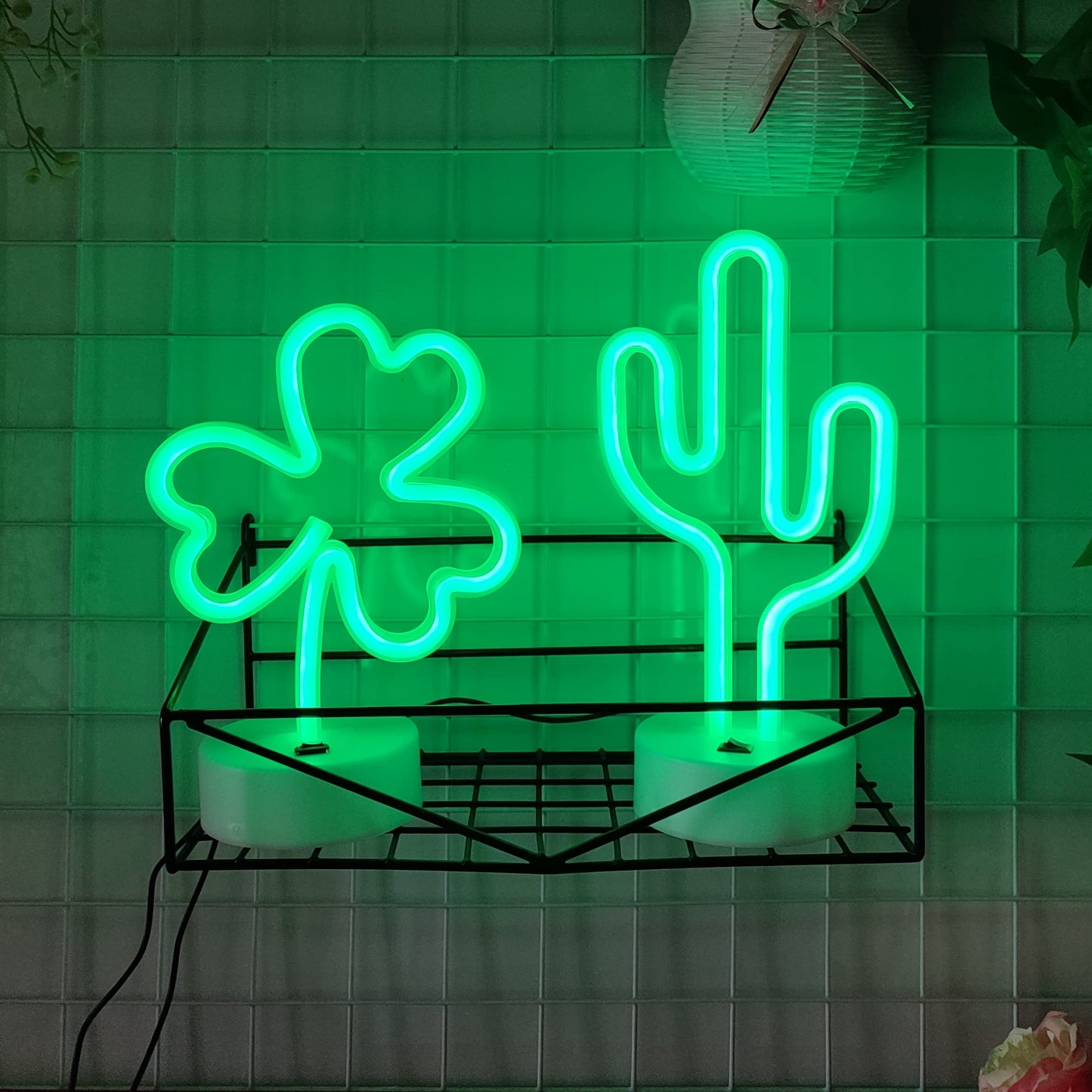 JYWJ Neon Signs with Holder Base,USB or 3-AA Battery Powered Neon Light,LED Table Decoration,Bedroom Wall Decoration,Birthday Gift,Wedding Supplies Business Gift (Christmas Tree)