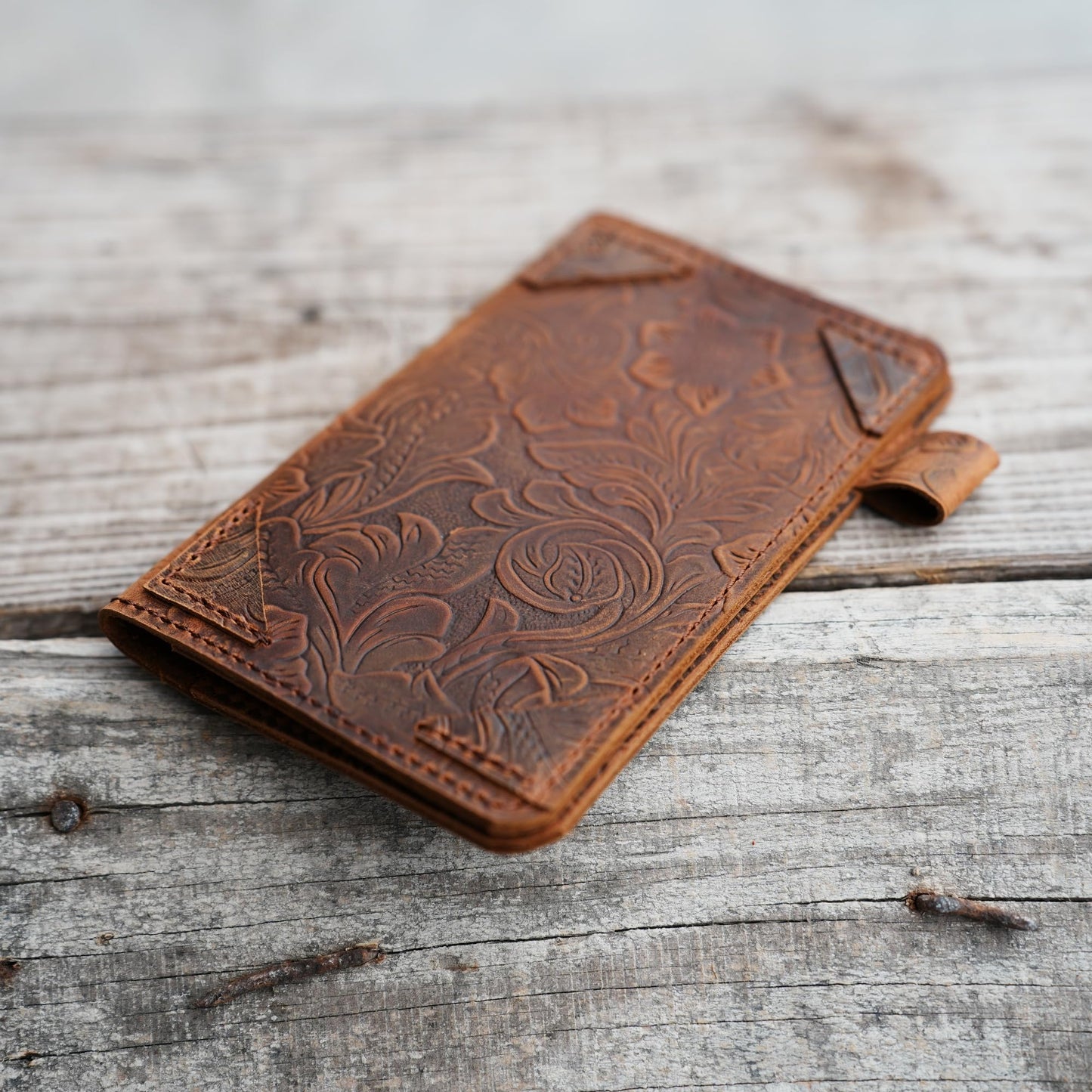 JJNUSA Personalized Distressed Genuine Leather Notebook Notepad Cover for Field Notes with travel Index Cards 3" x 5" cover fieldnotes Cover