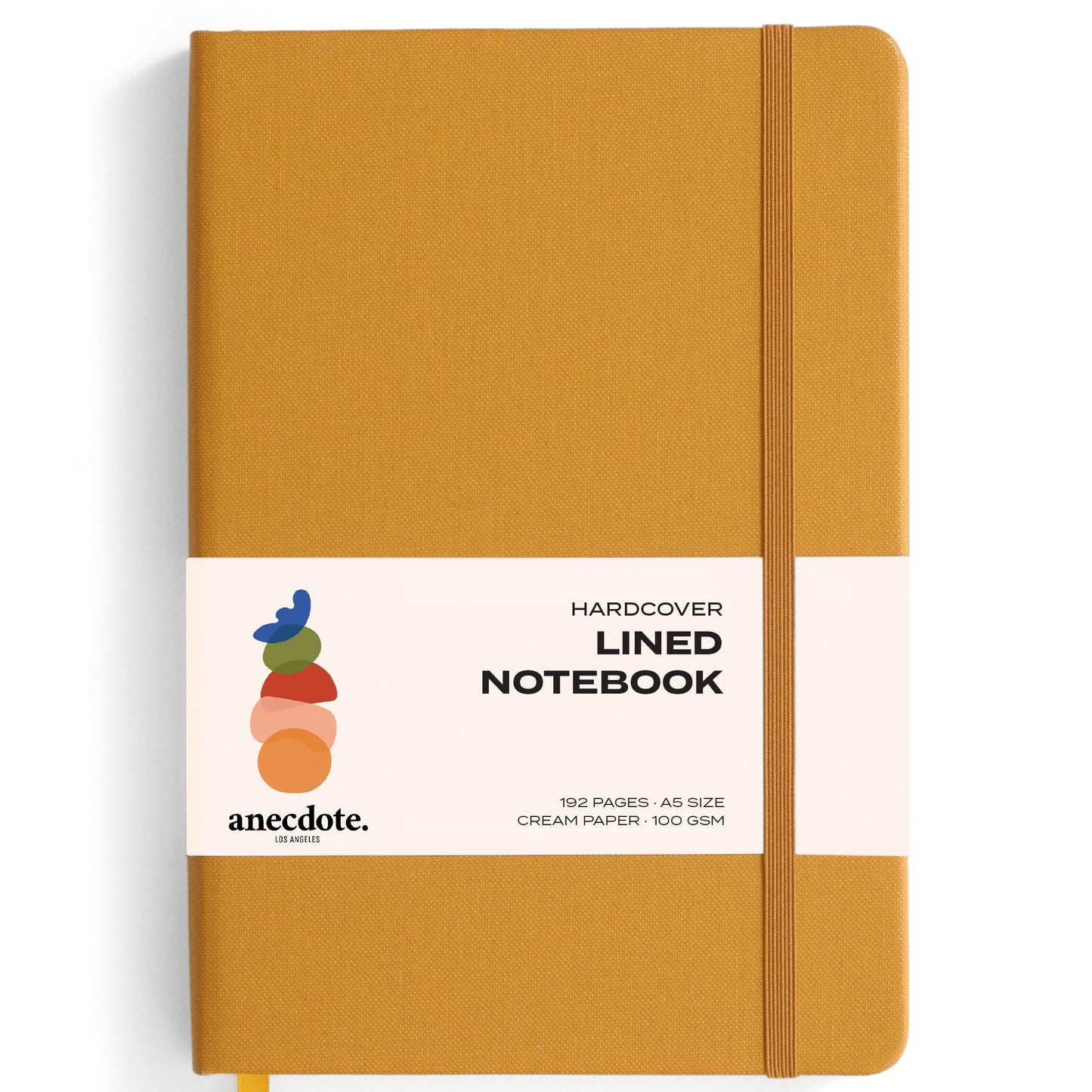 ANECDOTE. Lined Journal Notebook, 192 Pages, A5 size: 8.3" x 5.4", Thick 100 GSM Paper, Ruled, Hardcover. Journal for Women and Men, Perfect Notebook for School, Work and Travel (Mustard)
