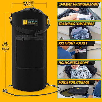 Portable Boat Trash Can - Reusable Marine Trash Bag for Boating | Fishing, RV, Camping Accessories