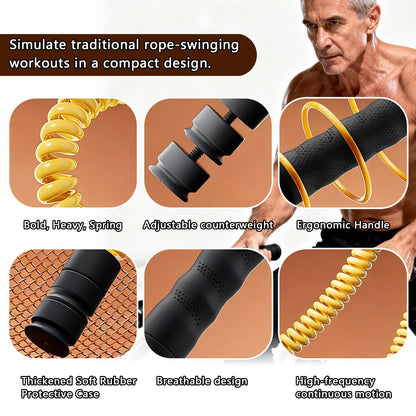 DUROTAN Ropeless Battle Rope,Adjustable Weight Battle Rope for Home Gym,HIIT and Low-Impact Aerobic Training for Men & Women