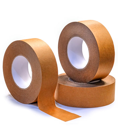 Rams Kraft Paper Packing Tape, Pack of 3, 1.88 Inch X 110 Yards (100 Metre / 328 Feet Per Roll) Total 330 Yards / 984 Feet, Big Roll for Shipping, Moving, Packing & Sealing