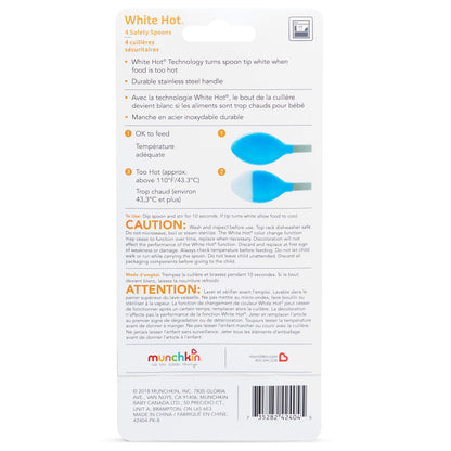 Munchkin® White Hot® Safety Baby Spoons, 4 Pack