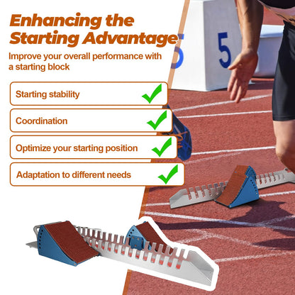 Vaolvpant 25in Starting Blocks with Premium Aircraft-Grade Aluminum 6 Angle Adjustable and Detachable Pedals Ideal for Running Enthusiasts Professional Track and Field Competitions