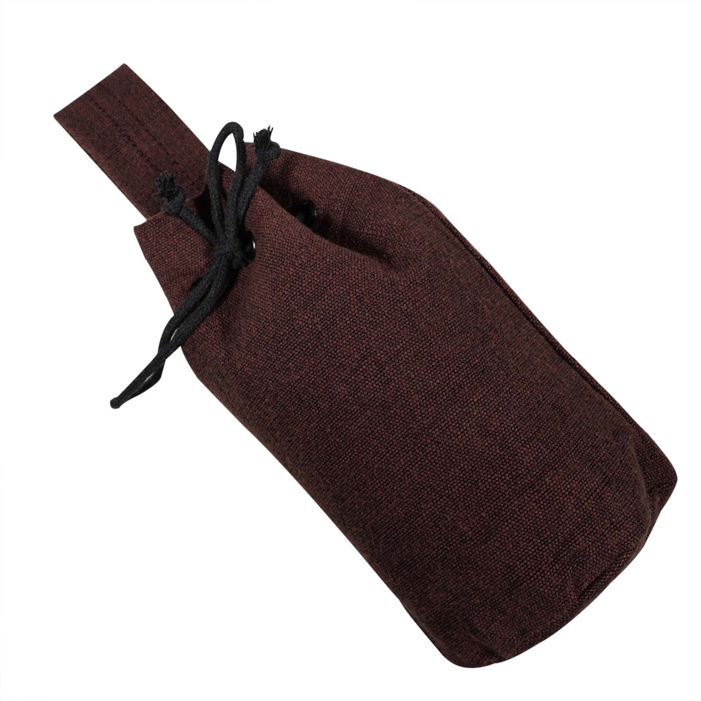 Mythrojan Drawstring Belt Bag Renaissance Costume Accessories Medieval Suede Leather Purse Viking Coin Jewelry Pouch Waist Bag for LARP, Festivals, Renfaire, Reenactments (Coffee Brown- 8" x 6.5")
