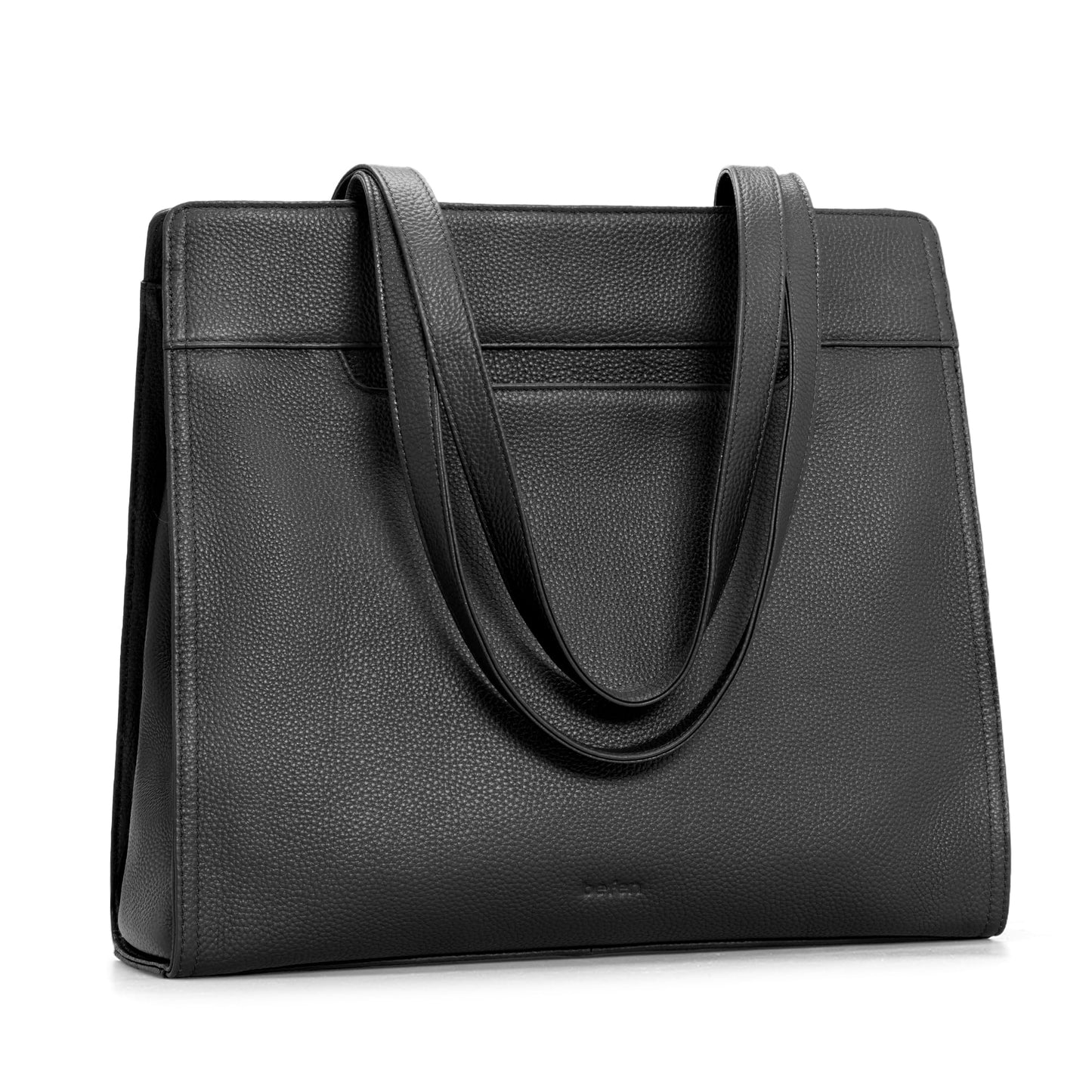 befen Genuine Leather Tote Bag for Women Work,Black Leather Tote Bag,Large Women's Zippered Shoulder Bags Purses Satchel Handbags with Top Handles Work Purse for Daily Travel
