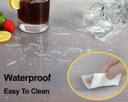 Shelf Liners for Kitchen Cabinets 10 Inch Wide X 20 Ft Non Adhesive Cabinet Drawer Liner Clear Non Slip Waterproof Shelves Liner for Refrigerator Closet Cupboard Pantry Bathroom
