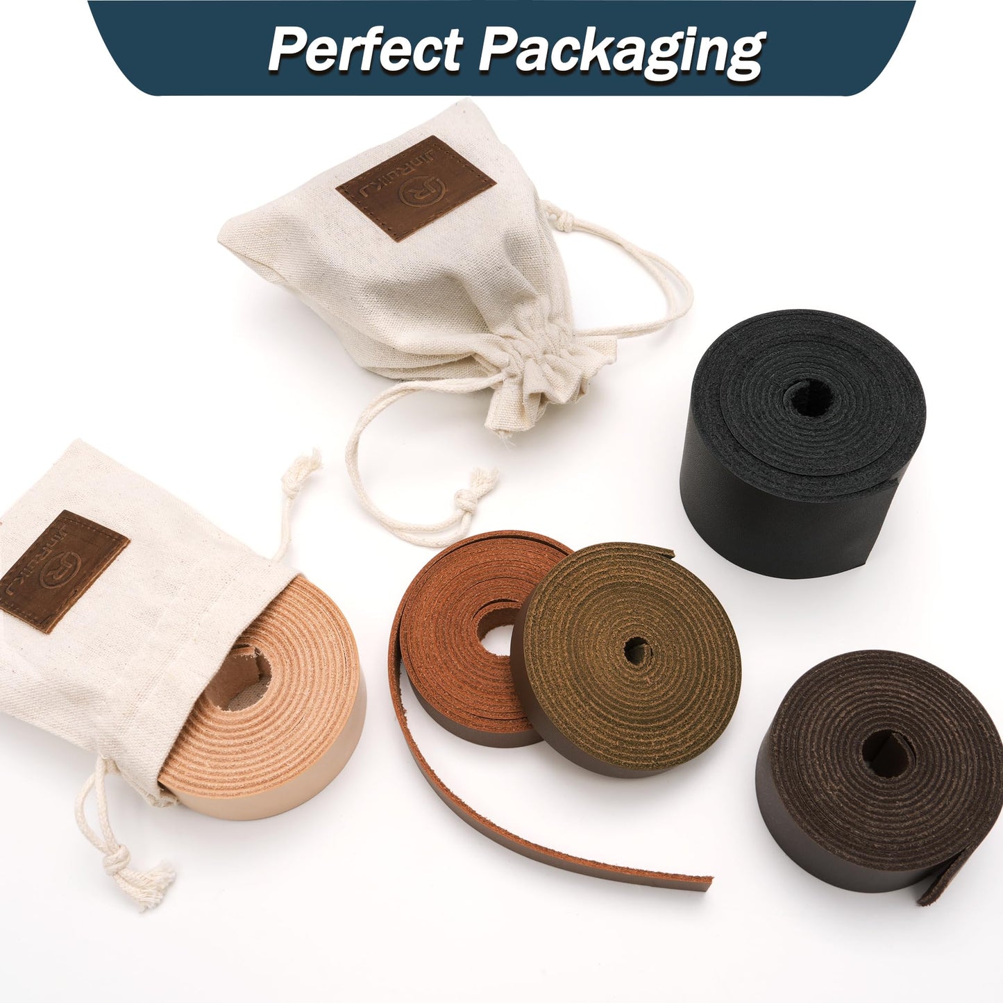 JinRuiKJ Top Grain Leather Strap - 1/2 Inch Wide 72 Inches Long Brown Leather Strips - Very Suitable for DIY Arts & Craft Projects, Traction Ropes, Bag Straps, Furniture Handles