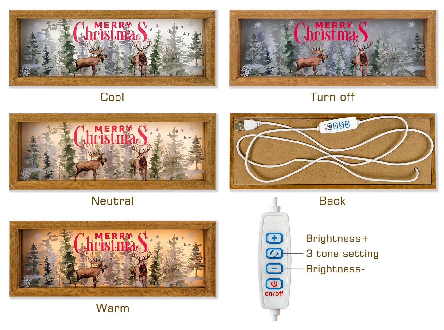 SAILINGSTORY Interchangeable Holiday Decor 6 Seasonal Decor Night Light Shadow Box Easter Summer 4th of July Halloween Thanksgiving Christmas Decorations