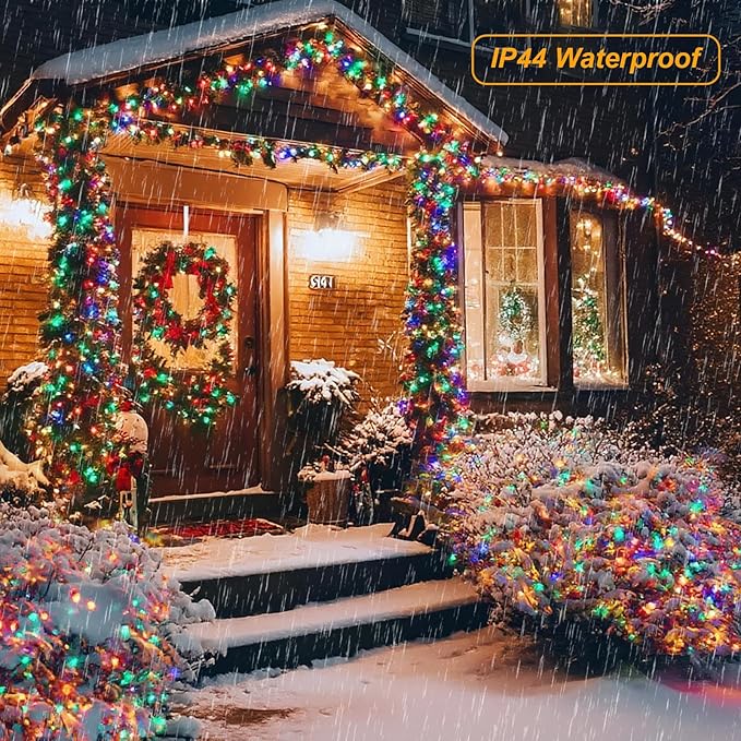 Pink String Lights Battery Powered, 2 Pack Total 66.6 FT 200 LED Christmas String Lights Indoor Outdoor Decoration, Twinkle Fairy Light for Halloween Party Garden Classroom Dorm Decor
