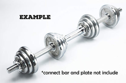 Rowland Harbor Threaded Dumbbell Handles/Adjustable Dumbbell Bar Handles 35cm/14.2 Inch - Fit 1 inch Standard Weight Plate - Weightlifting Accessories - Sold in Pair