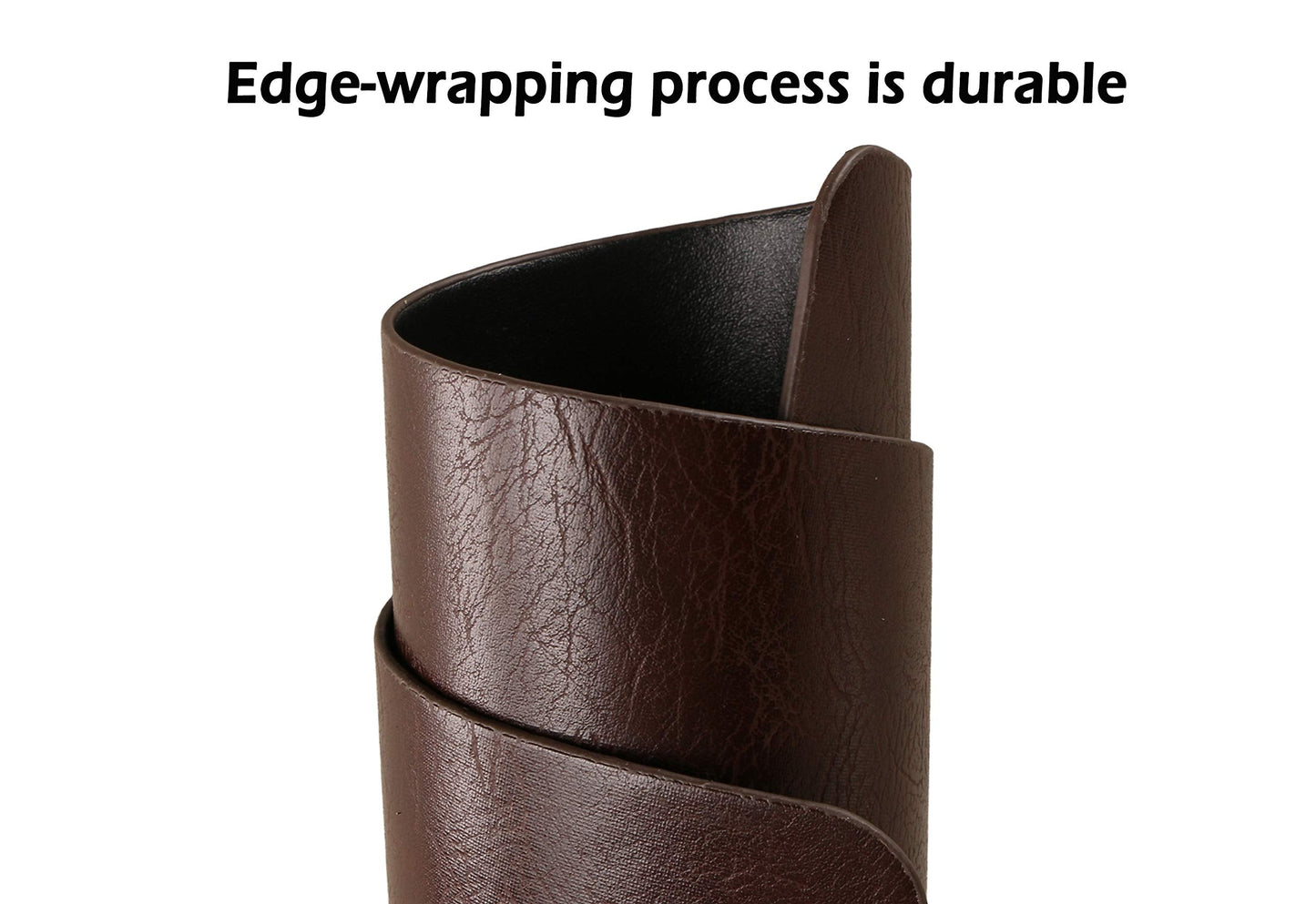 Faux Leather Placemats, Set of 4 PU Table Mats, Easy to Clean, Heat & Stain Resistant for Office Conference Table,Dinging Home Decor F Dark Brown