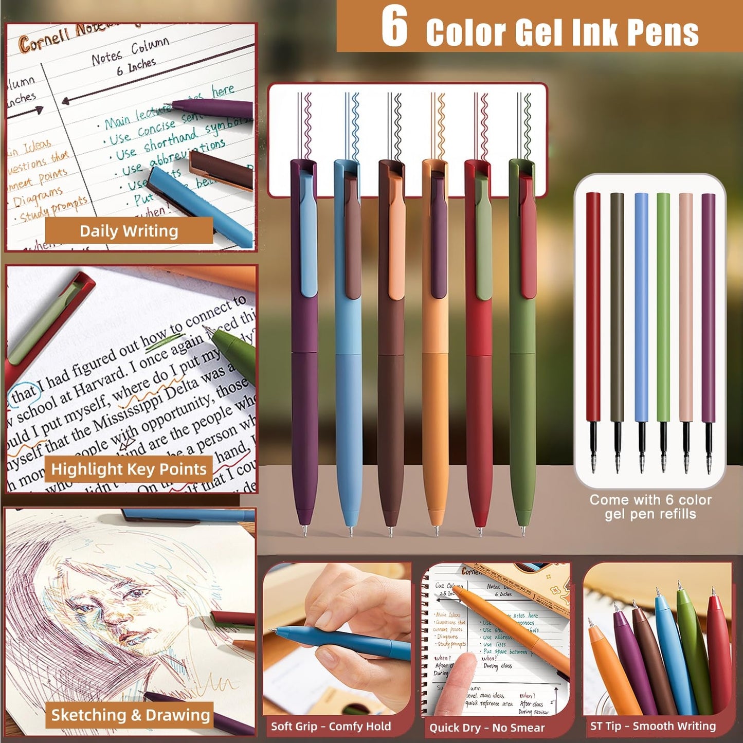 EudaBlos Stationery Gift Set for Women – 37PCS Aesthetic Journal Kit with A5 Spiral Notebooks, Gel Pens, Sticky Notes & Tabs, Premium Gift Box – Perfect for Birthday, Graduation & Holidays