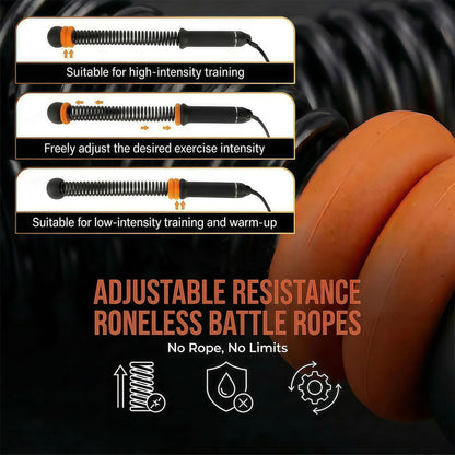 Aiivow Cordless Ropeless Battle Ropes for Home Gym, Adjustable Weights Portable Battle Ropes with Storage Bag, Exercise Equipment for Strength Training, Aerobic Exercise, Men& Women,Purple
