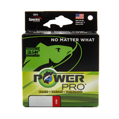 POWER PRO Spectra Fiber Braided Fishing Line, Vermilion Red, 500YD/80LB