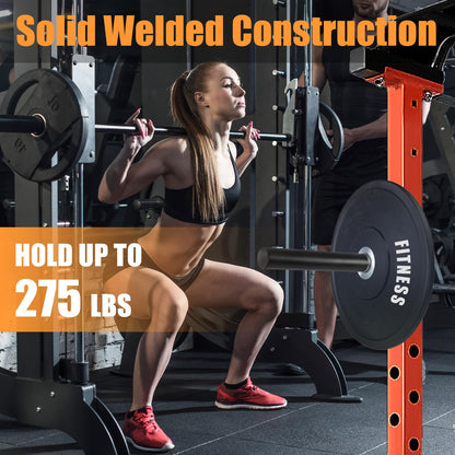 CAELUM Weight Plate Holder Power Rack Attachment, for 2 Inch Olympic Plate Storage, Squat Rack Holder Fits 2x2, 2x3, 3x3 Power Cages with 5/8" Holes 2 Pack