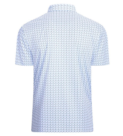 Alex Vando Mens Golf Shirt Moisture Wicking Classic Print Golf Shirts for Men,White U,L