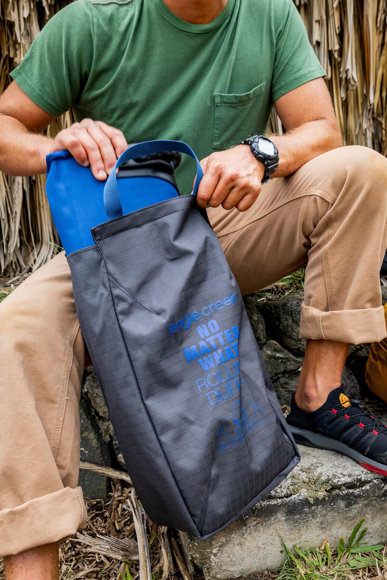 Eagle Creek No Matter What Rolling Duffel - Durable Rolling Bag for Travel - Adjustable Shoulder Strap - Heavy Duty Wheels - Lockable Zippers - Multiple Carry Options - 130L - Black