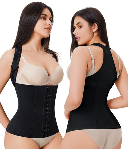 URSEXYLY Back Brace Posture Corrector for Women Adjustable Full Back Support Shoulder Straightener Upper and Lower Back Pain Relief(Black,3XL)