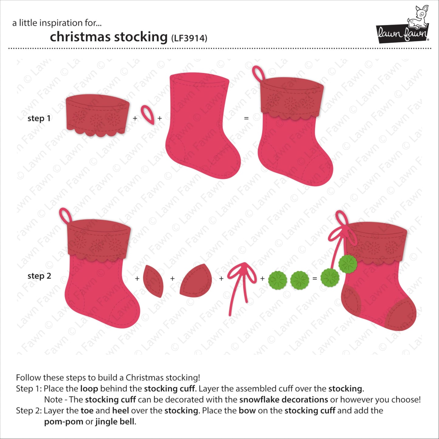 Lawn Fawn LF3914 Christmas Stocking Stand-Alone Die
