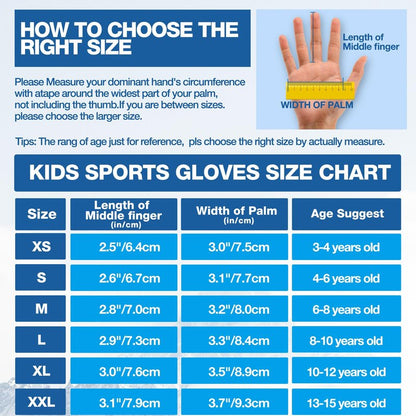 SIMARI Kids Winter Gloves with Touchscreen, Water-Resistant, Warm Thermal, Windproof for Boys Girls Toddler, Gloves for Cold Weather Cycling Running Snow Ski Football Soccer Hiking Camping (Blue S)