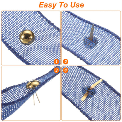 HARFINGTON 500pcs Brads Paper Fasteners, 8mm x 17mm Metal Paper Crafts Brads, Small Round Brass Split Pins for Children Crafting Decorative Scrapbooking DIY, Gold