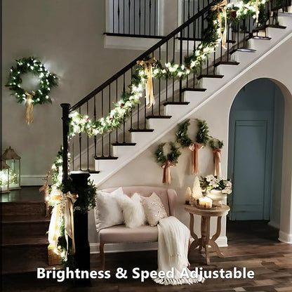 BrizLabs RGB Christmas Lights, 33FT 100 LED Color Changing String Lights with Remote, Dimmable Mini Xmas Light, USB Decorative Light String for Xmas Halloween Mardi Gras Tree Holidays Party Decor