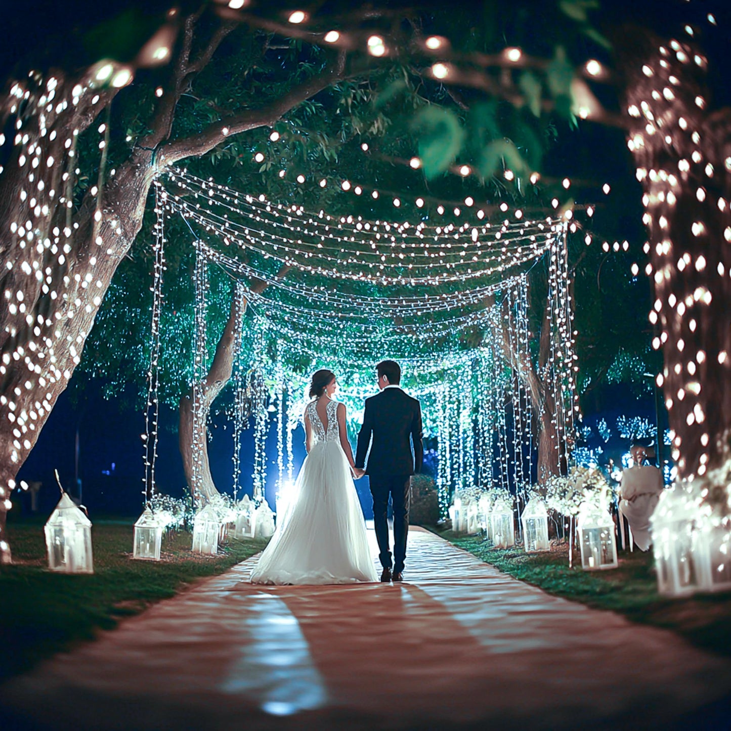 Kwaiffeo White Christmas Lights, 100ft 300LED Connectable Waterproof String Light Outdoor Indoor, 8 Modes Twinkle Light for Room Bedroom Wedding Holiday Outside Tree Decorations