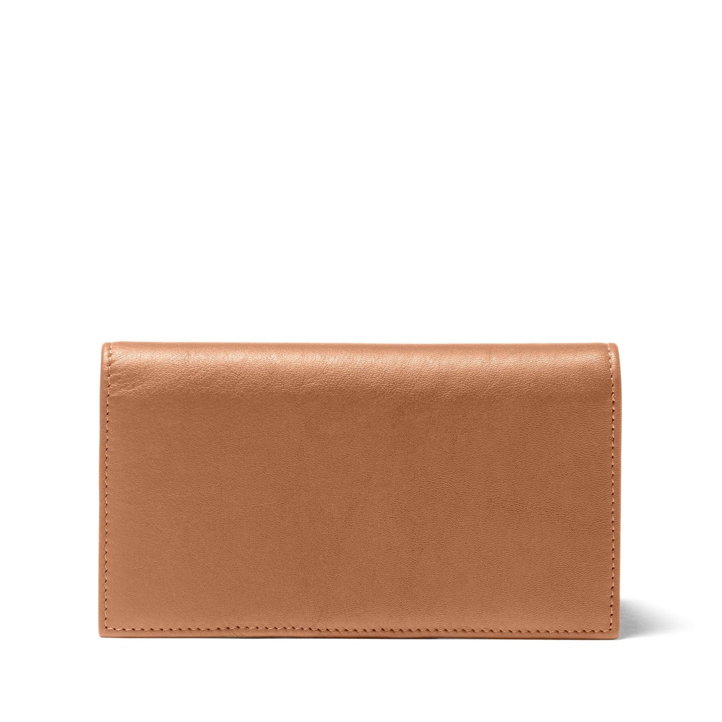 Leatherology Cognac Deluxe Leather Checkbook Cover with Clear Divider - Fits standard top or side tear checks, includes removable durable divider, expandable pen loop