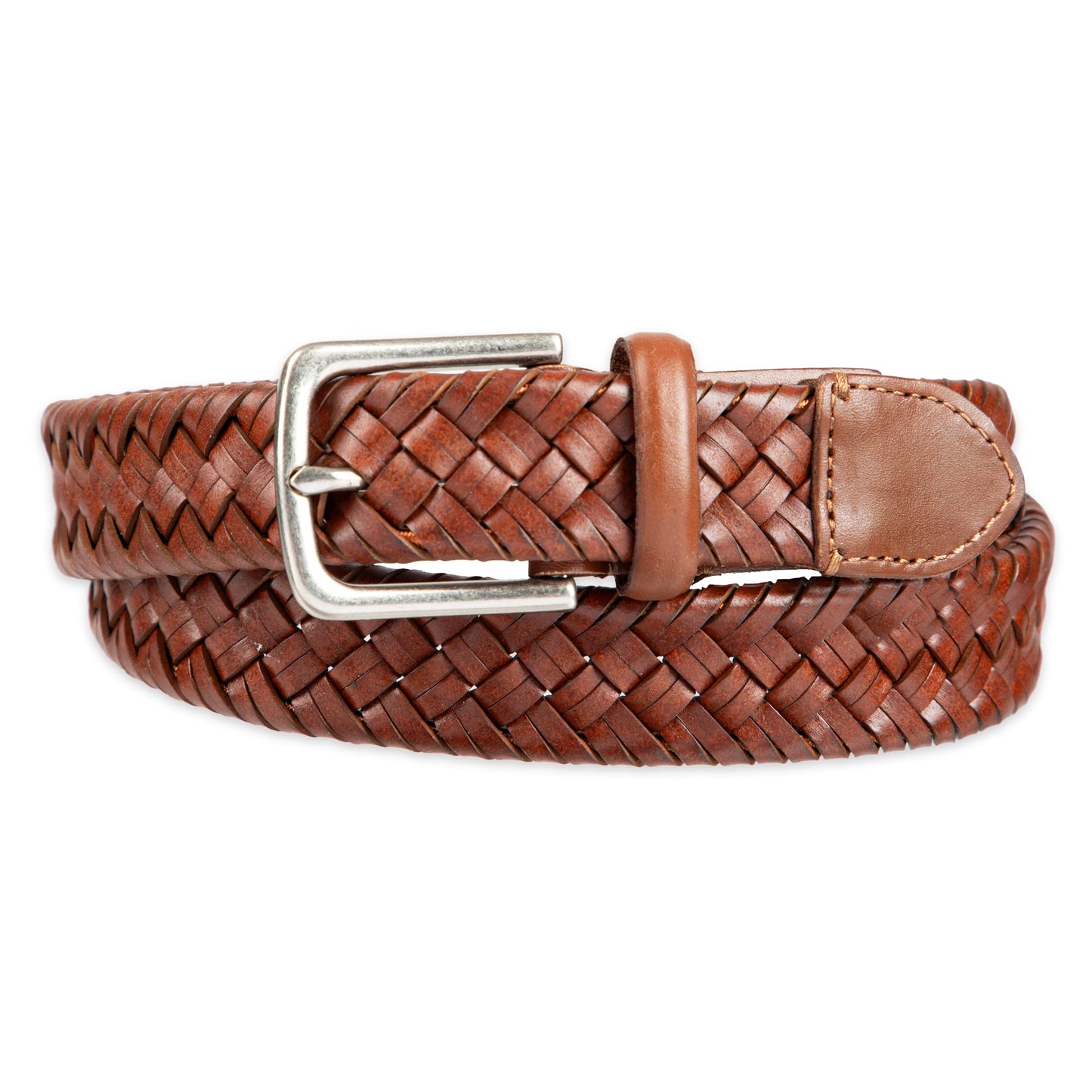 Tommy Bahama Men's Fully Adjustable Stretch Braid Belt, Tan, Medium
