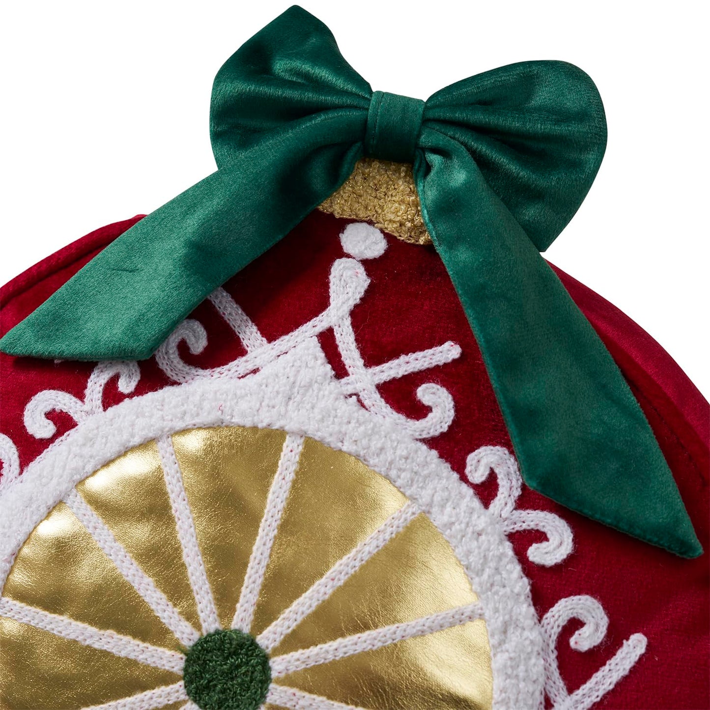 Hallmark - Decorative Throw Pillow for Couch or Bed, Holiday Home Décor, 12" x 13", (Ornament, Red)