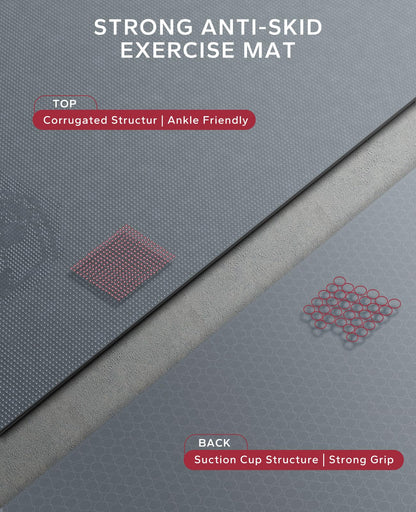 HAPBEAR Extra Large Exercise Mat-7'x5'x8mm(1/3 inch), Non-Slip, Ultra Durable, Thick Workout Mats for Home Gym Flooring Cardio, Yoga Mats for Fitness, High-Density Exercise Mat, Shoes-Friendly