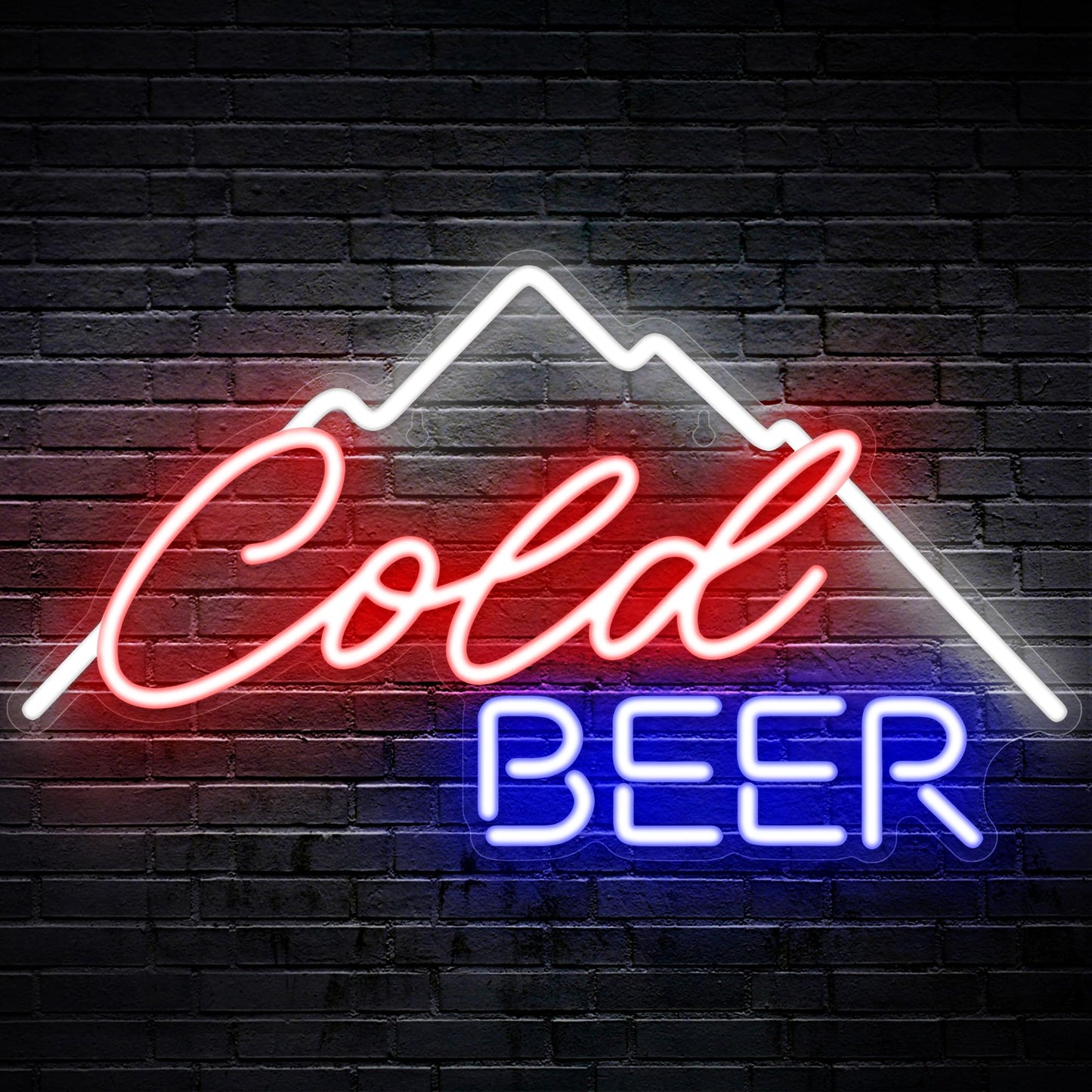 Kavaas Cold Beer Neon Sign 16.5" x 9.4", Neon Beer Signs for Man Cave, Home Bar, Pub, Wall Decor - Best Gifts for Beer Lovers, Birthday, Christmas