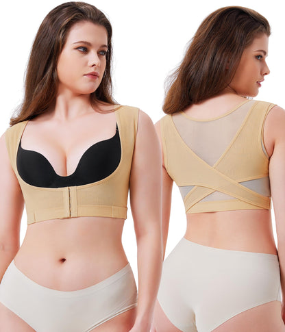 URSEXYLY Upper Back Brace for Women Breathable Posture Corrector Posture Support Back Straightener Pain Relief(Black,L)