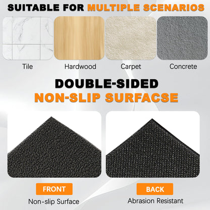 Fitvids Treadmill Mat for Floor Protection – 1/4" Thick Heavy Duty Non-Slip Gym Mats – 78" Lx36 W – Black