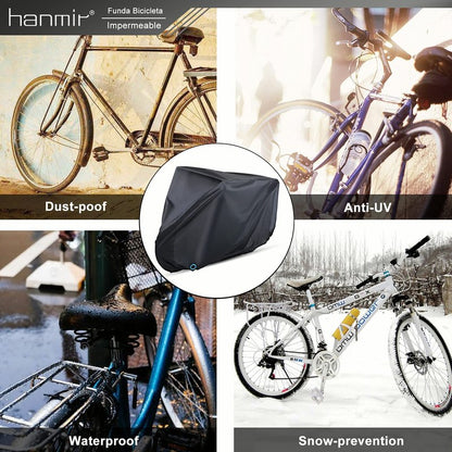 Bike Cover, Waterproof Outdoor Bicycle Cover with Lock Hole for Mountain Road Bikes