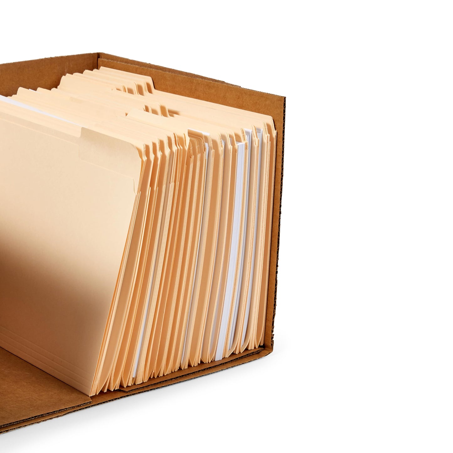 Amazon Basics Storage/Filing Boxes with Lift-Off Lid, Letter/Legal Size, Collapsible, Tape-Free Assembly, White, 16.2" L x 12.5" W x 10.5" H, 20-Pack