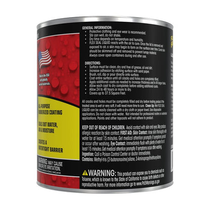 Flex Seal Liquid, Rubber Coating Sealant, Waterproof, Flexible, Breathable, and UV Resistant, Roof Repair, Basements, RV, Campers, Trailers, Marine, EPDM, Masonry, Black, 32 oz