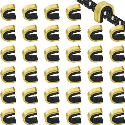 Gejoy 40 Pieces Nock Points Archery String Nocking Points Bow String Buckle Clips for Compound and Recurve Bow (Black)