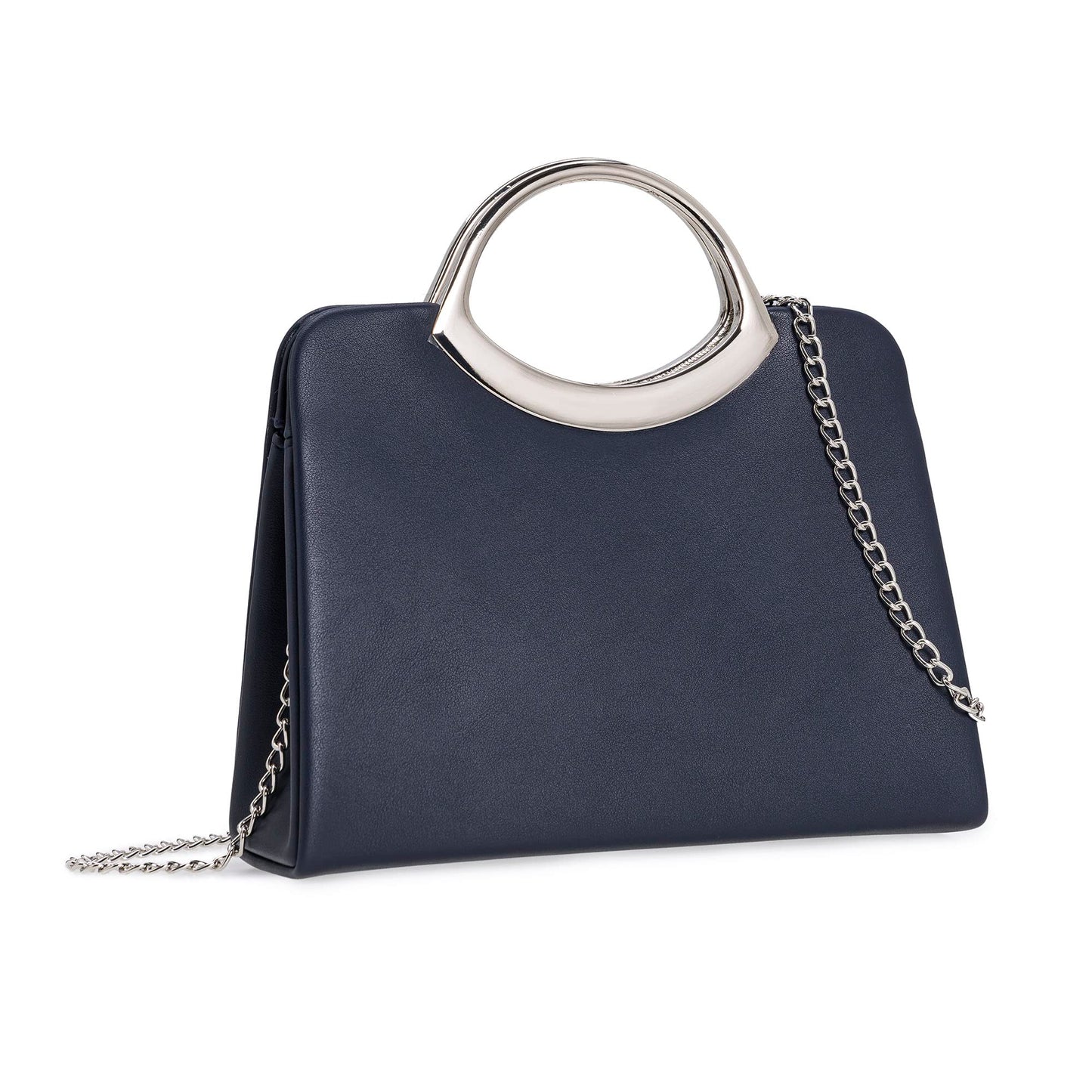 CHARMING TAILOR Small Dressy Handbag for Women Evening Bag Elegant Party Purse for Prom/Cocktail/Wedding (Navy)