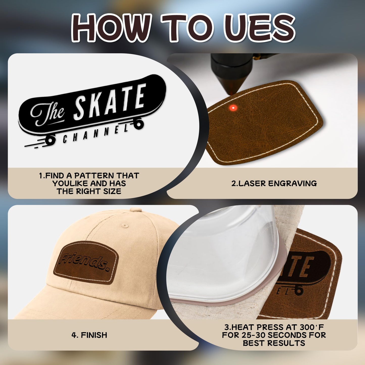 BUVKHMX Faux Leather & Leatherette Hat Patches - 60 Pack Blank Laserable Patches with Adhesive Backing for Customization, Fabric Repair, Sewing & Laser Engraving Supplies (Dark Brown)